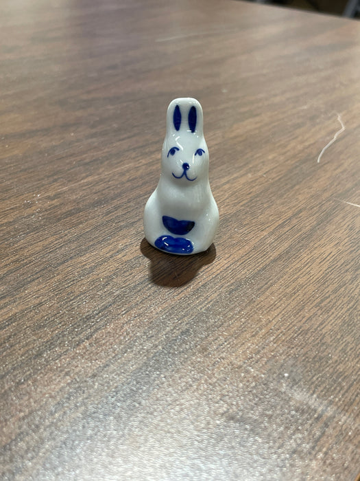 Blue & White Porcelain Trinkets. Small Animals. Range in size from 1" to 3"