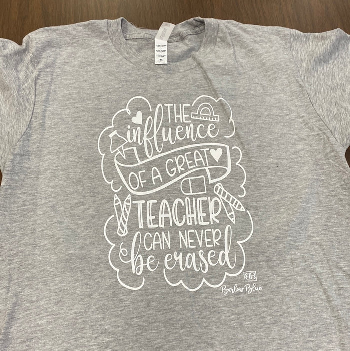 "The Influence of Great Teacher" tee  $6 CLEARANCE TEES!  $8 For Long Sleeves!  Random Shirt Color Chosen.