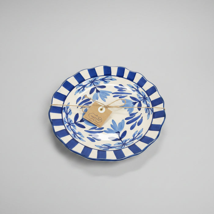 Blue Floral Motif Plate
