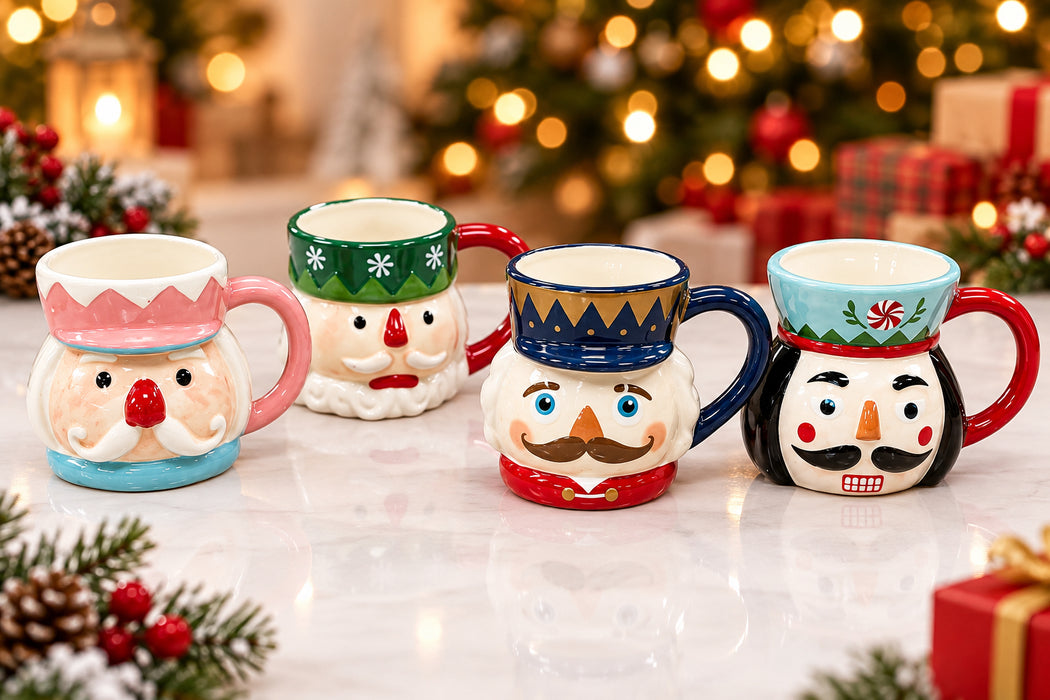 Ceramic Nutcracker Mugs- Available in 4 Styles!