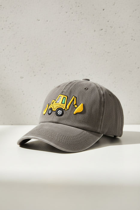 Youth Back-Hoe Hat- Brown