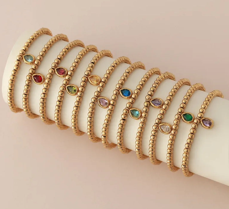 The Aura Drop Birthstone Bracelets (Waterproof)