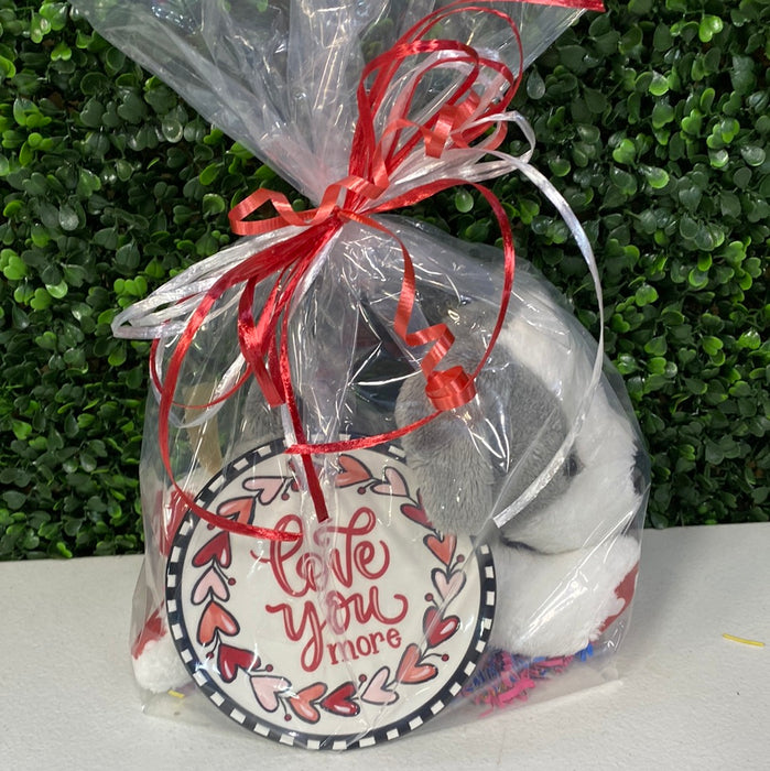 Trinket Tray & Stuffed Animal Valentine Gift Bag. Optional Free Delivery on Valentine’s Day!