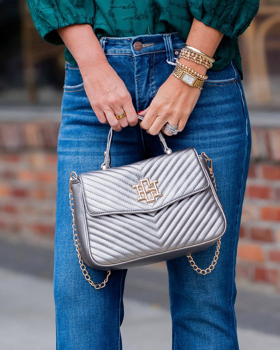 Sinclair Black Pearl Quilted Crossbody by Caroline Hill