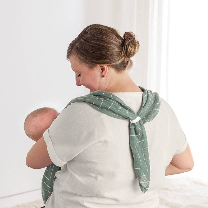 Breastfeeding Boss™: Toast Checkerboard Color.  Swaddle & Breastfeeding Cover in one.