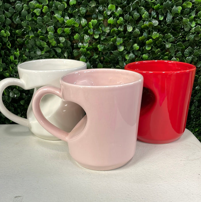 Heart Handle Mugs- available in 3 colors!