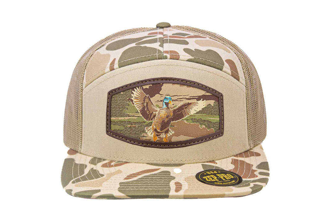 Mallard Woven Patch Old School Camo Hat