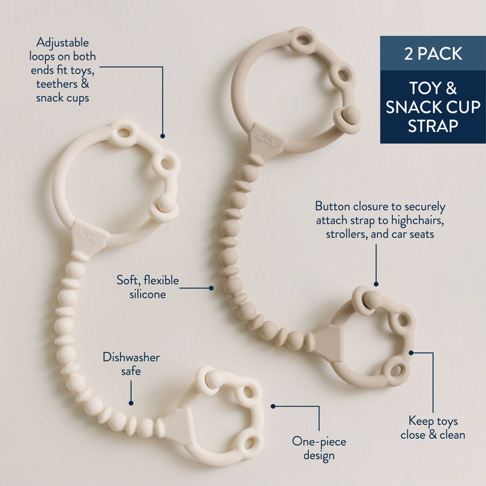 Itzy Strap Pack™ - Toy and Snack Cup Strap. Set of 2