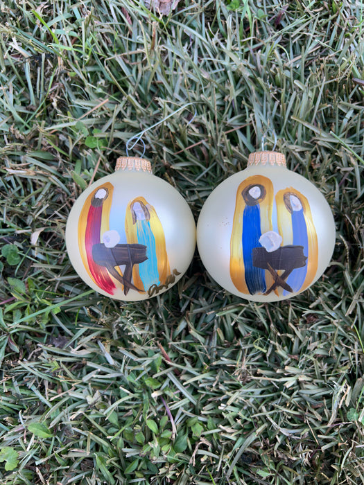 Hand Painted Nativity Ornaments by Alex Ladner