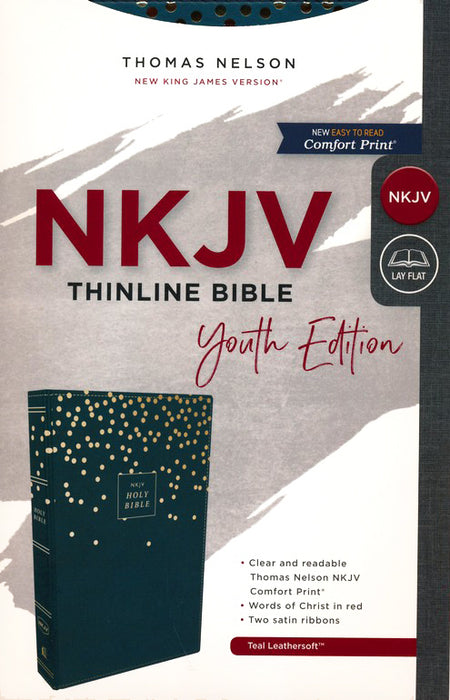 NKJV Thinline Bible Youth Edition - Teal LeatherSoft