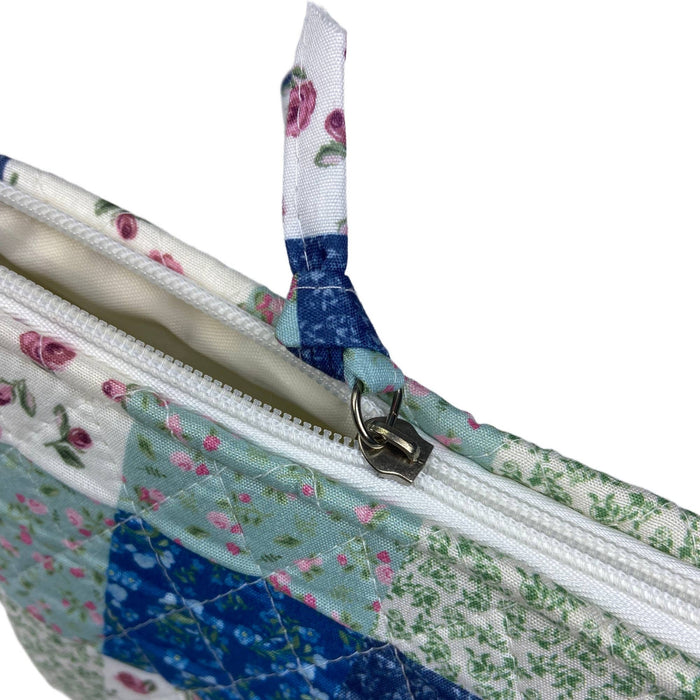 Floral Patchwork Designer Quilted Cosmetic Bag