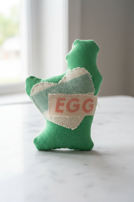 Miniature Hand Sewn Stuffed Chickens.  Made from Fun Fabric or Vintage Feed Sacks.