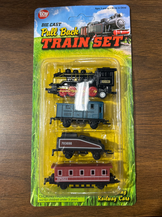 2" Die-Cast Pull Back Mini Locomotive Train Set