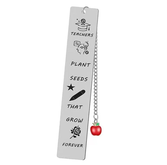 🍎 “A+ Appreciation” Stainless Steel Teacher Bookmarks