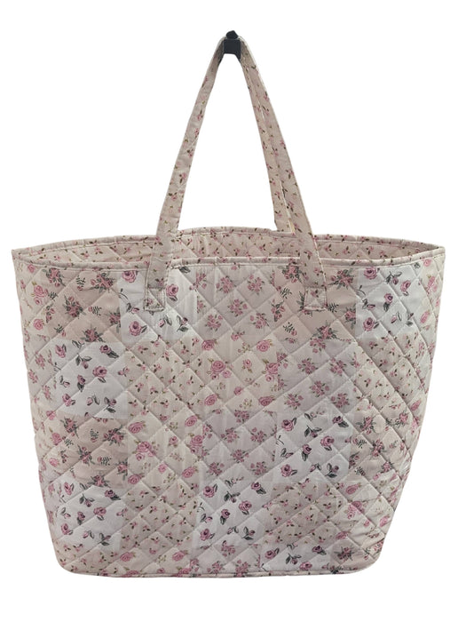Rose Floral Patchwork Quilted Tote Bag