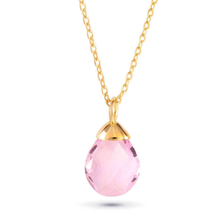 Birthstone Hanging Gold Charm Necklace-12 styles!