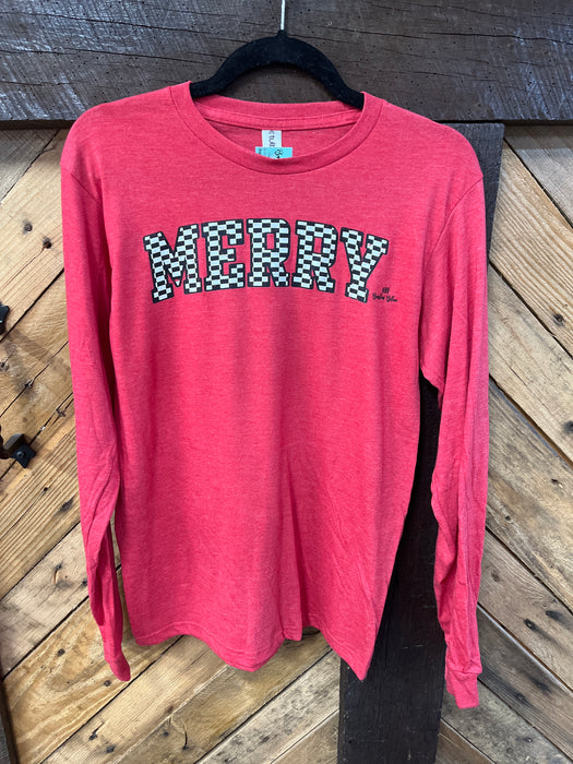 Checkered Merry Long & Short Sleeve Tee