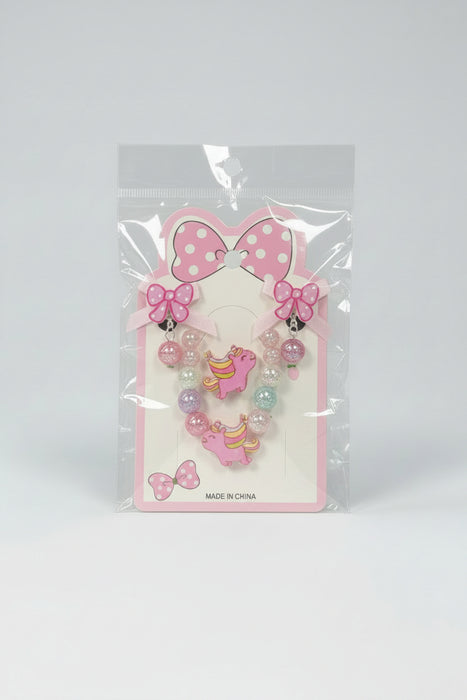 Unicorn Jewelry Sets- Clip On Earrings, Ring, and Necklace. Available in 3 Styles!