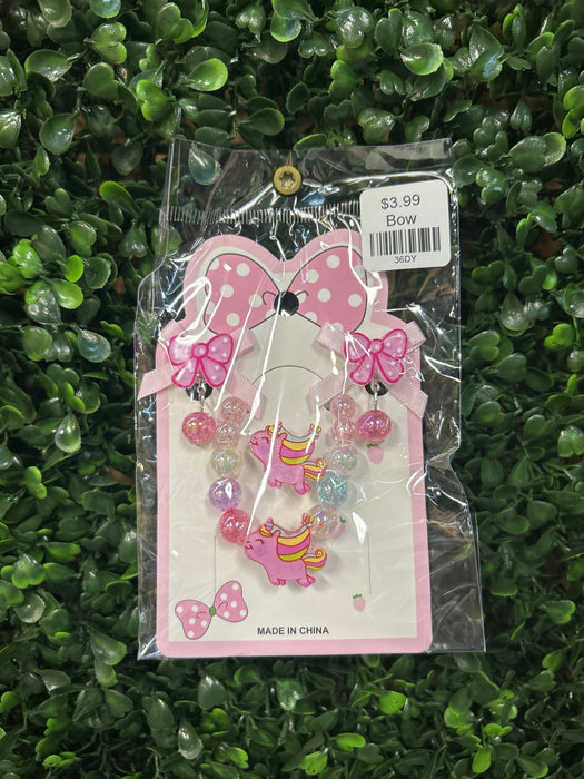 Unicorn Jewelry Sets- Clip On Earrings, Ring, and Necklace. Available in 3 Styles!