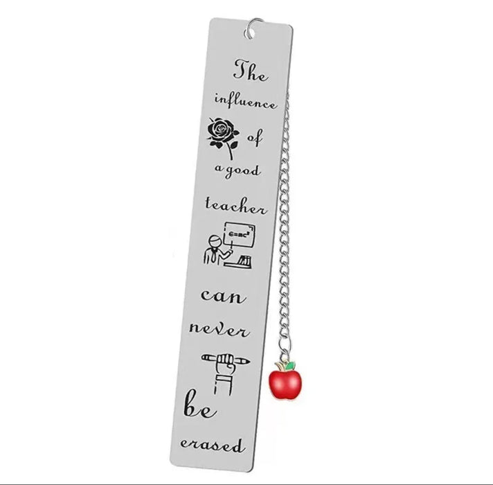 🍎 “A+ Appreciation” Stainless Steel Teacher Bookmarks