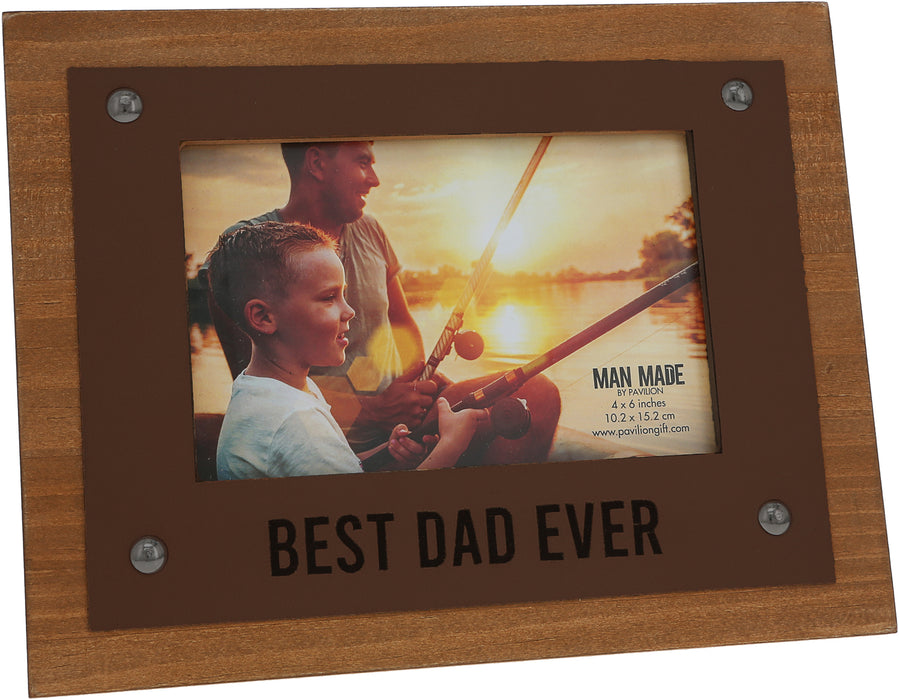Wooden Best Dad (4x6) Picture Frame