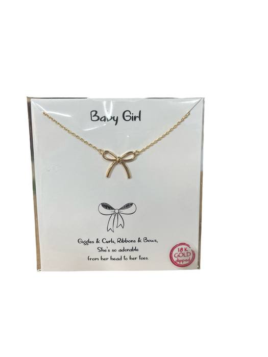 Dainty Gold Bow Necklace