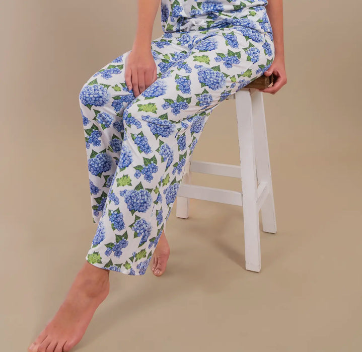 Blu Hydrangea Pajama Pants