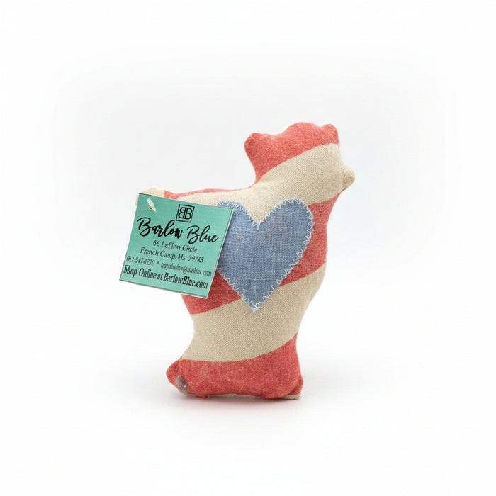Miniature Hand Sewn Stuffed Chickens.  Made from Fun Fabric or Vintage Feed Sacks.