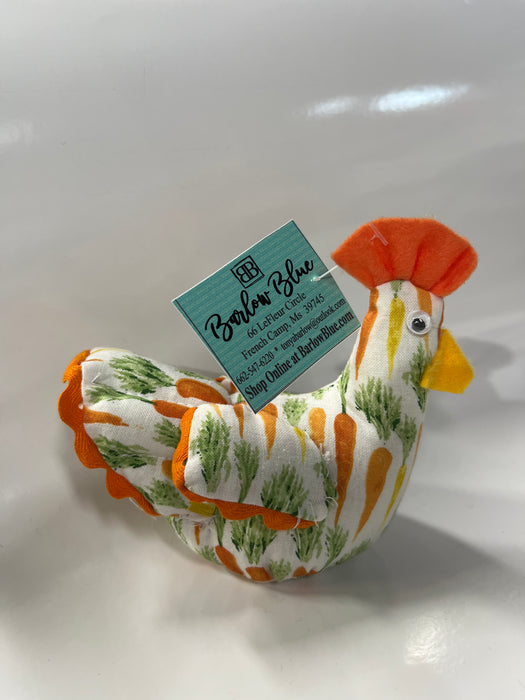 Miniature Hand Sewn Chickens .  Made from Fun Fabric or Vintage Feed Sacks.