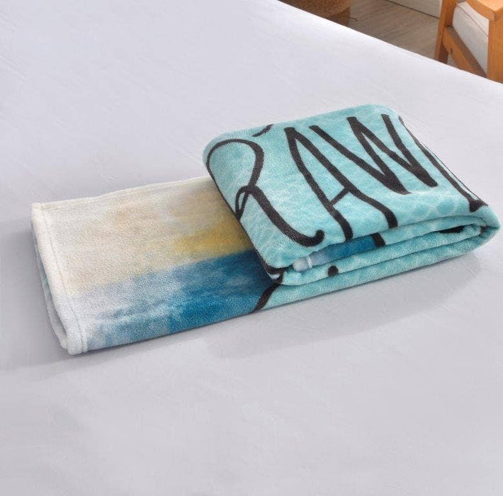 Blue Dinosaur Plush Toddler Throw Blanket