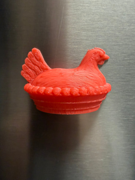 Hen on Nest Refrigerator Magnets. Multiple Colors Available.  2.5" x 1.5"