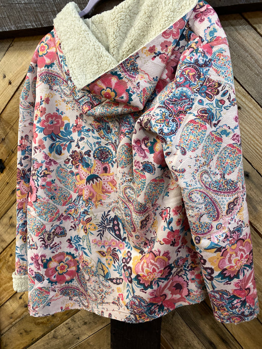 Paisley Floral Jacket with a Fleece Inside