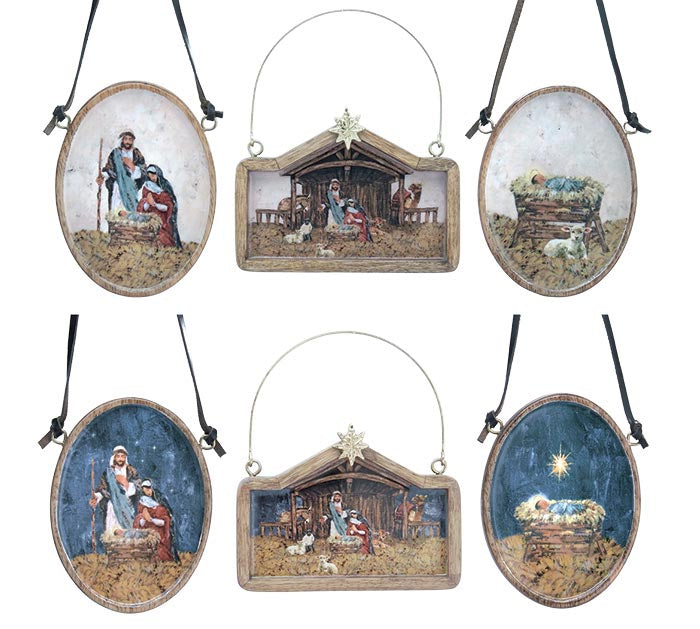 Mango Wood Holy Family Ornaments- 6 Styles Available!