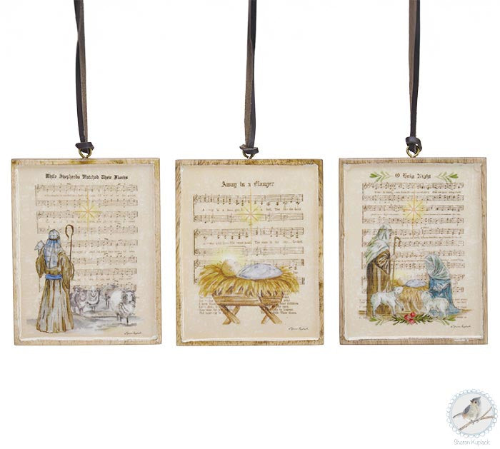 Mango Wood Joyful Melody Ornaments- 3 Styles Available