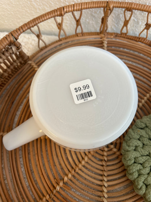 Vintage Milk Glass Ovenware Soup Bowl