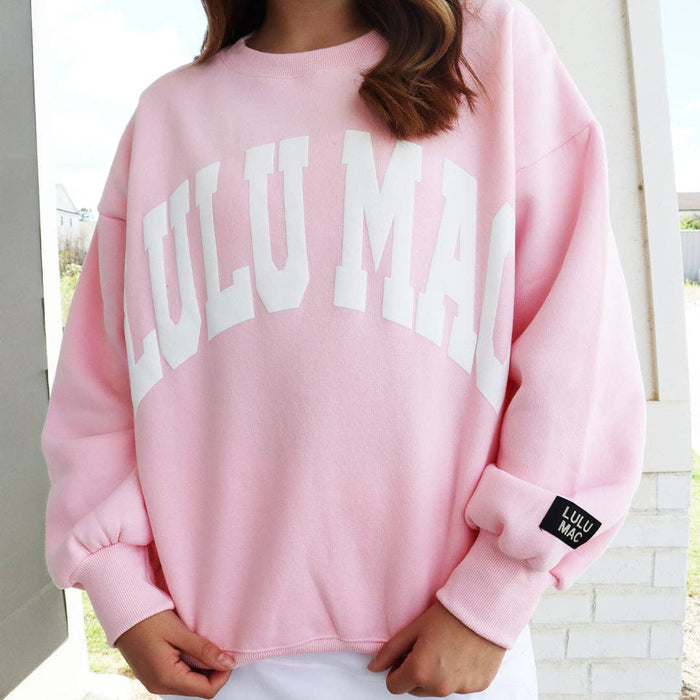 Lulu Mac Sweatshirt Light Pink & White Puff