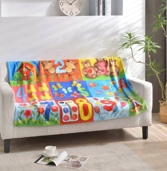 Count to 10 Plush Toddler Throw Blanket