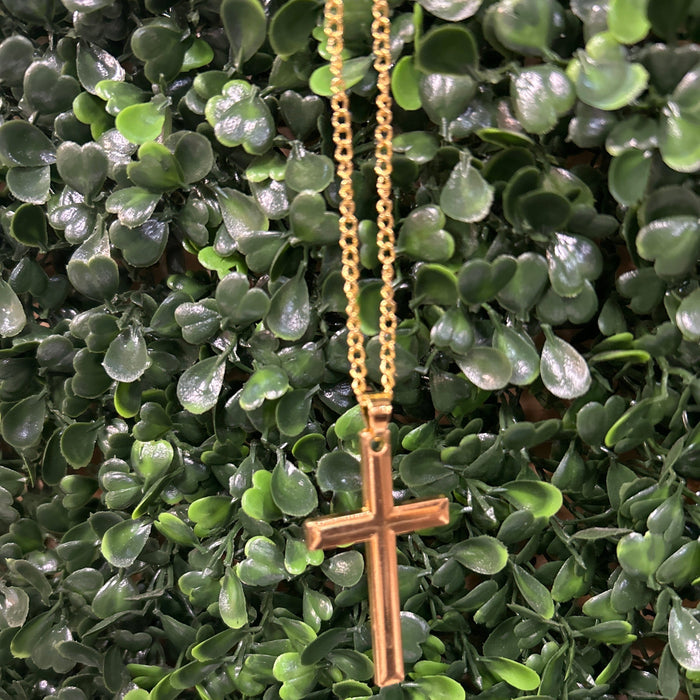 Men's Flat Cross Necklace - 2 Colors!