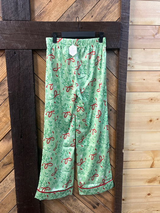 Meet Me Under the Mistletoe Satin Pants