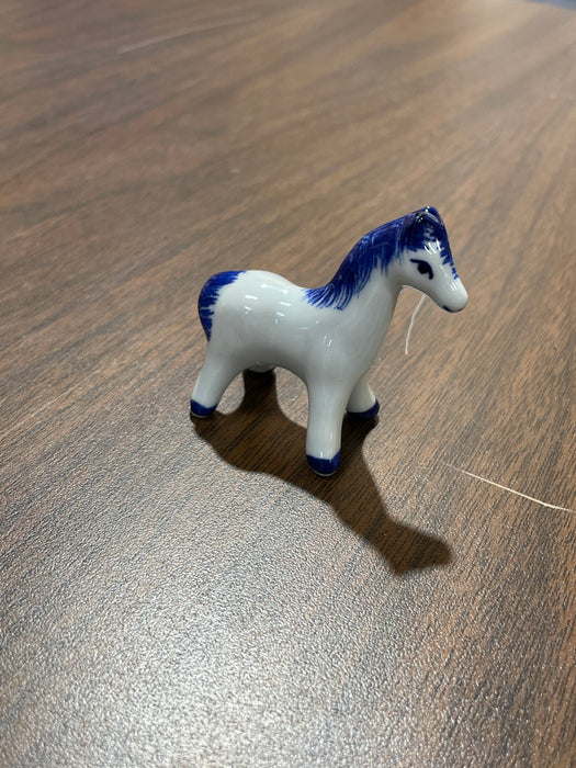 Blue & White Porcelain Trinkets. Small Animals. Range in size from 1" to 3"