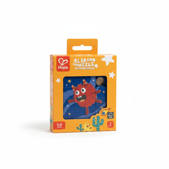 Hape Sliding Puzzle for kids - Space Monster & Dinosaur