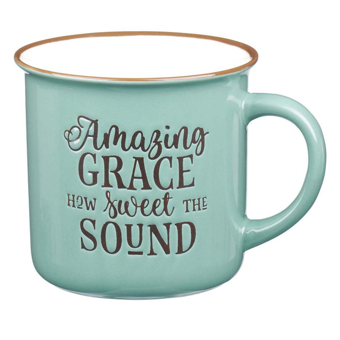 Amazing Grace Green Camp-style Ceramic Mug