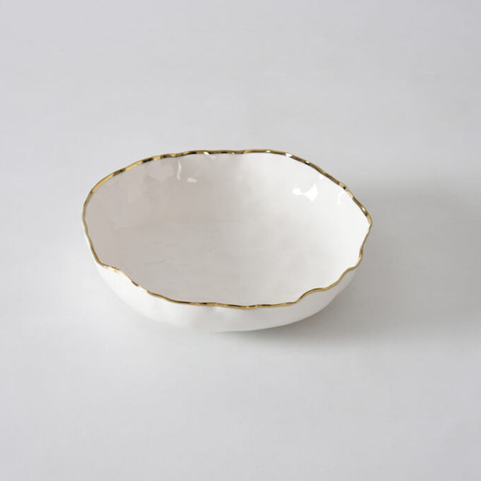 Cream & Gold Pasta Bowls