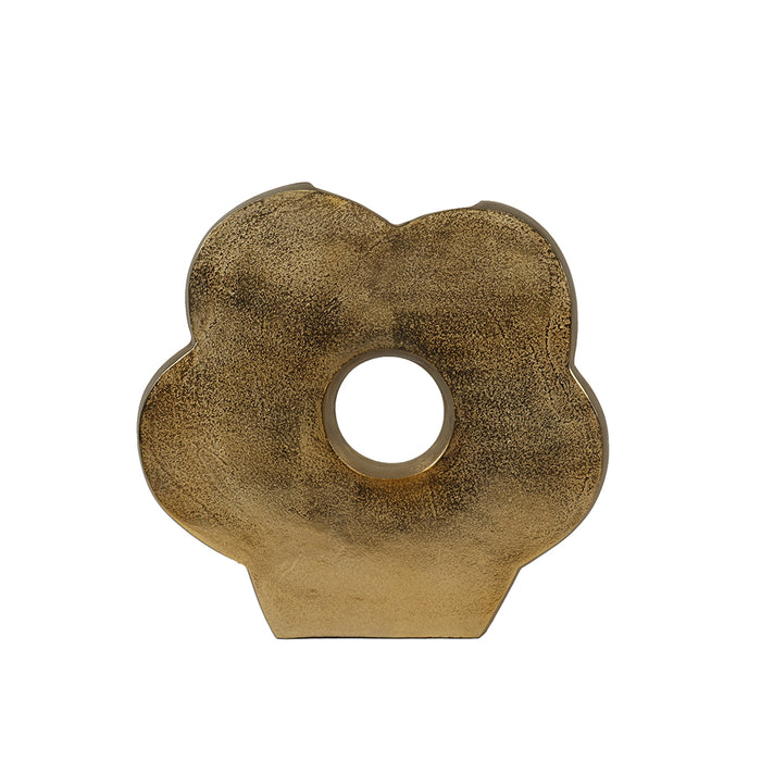Gold Flower Shaped Large Vase