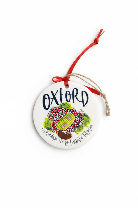 Oxford, MS Wood and Enamel Ornament