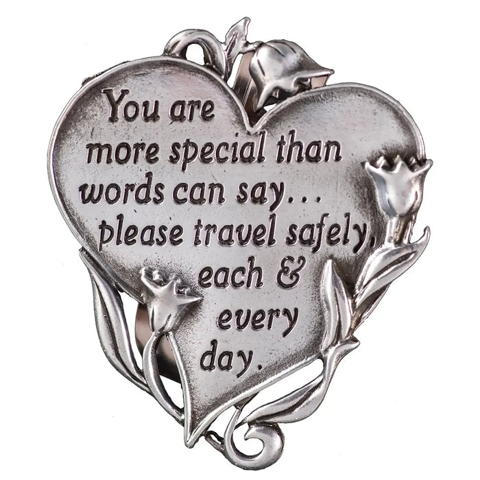 Floral Heart Visor Clips