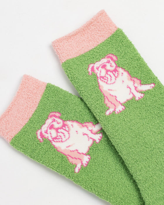 Women's Bulldog Snuggle Socks - One Size Fits All