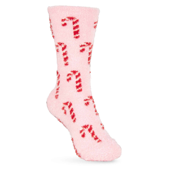 Candy Cane Christmas Winter Fuzzy Socks