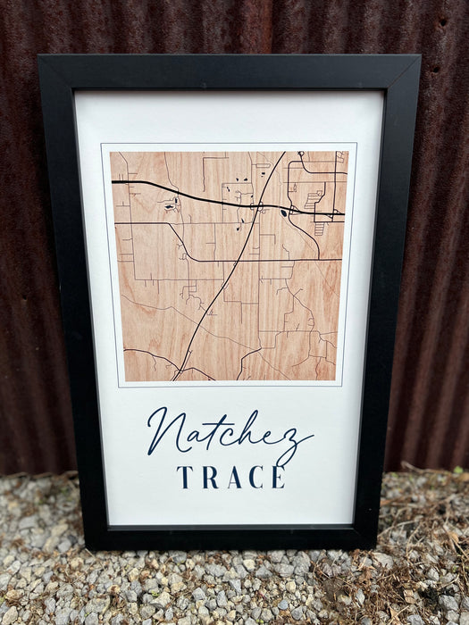 Natchez Trace Map Art