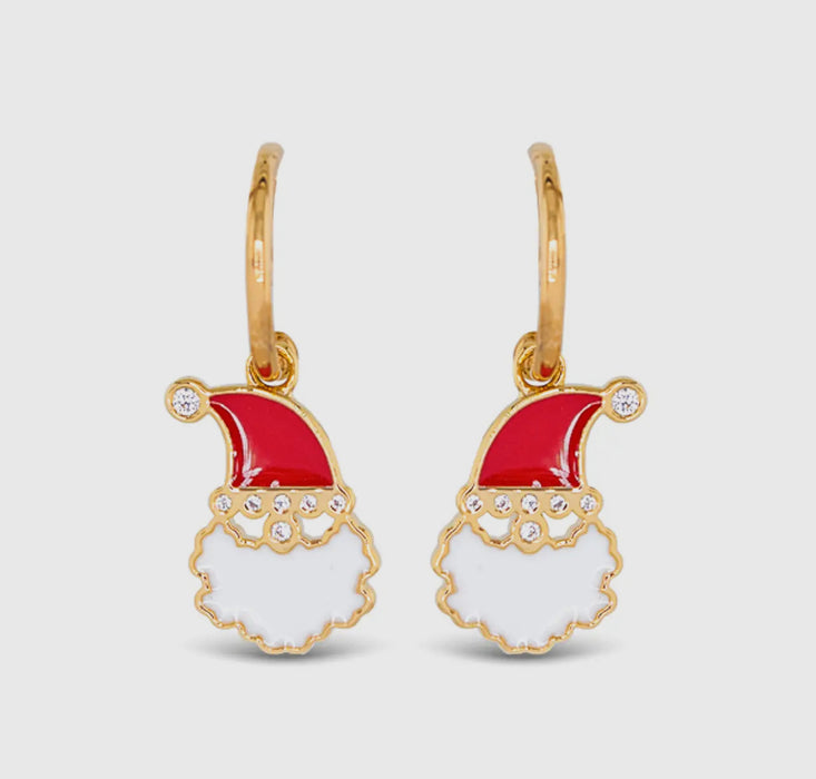 Santa Huggie Hoop Earrings